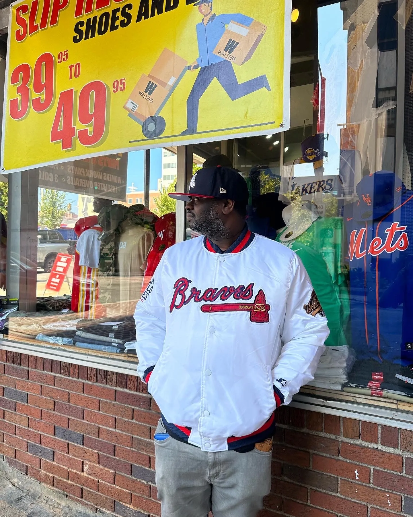 NEW Atlanta Braves Championship Starter Jacket WHITE