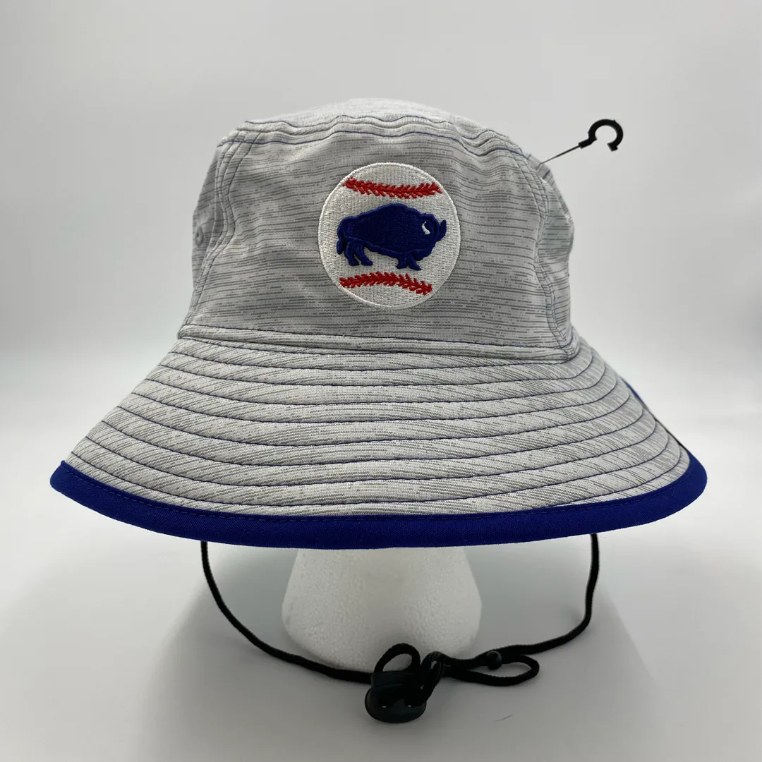 New Era Buffalo Bisons Alternate Light Gray Bucket Hat