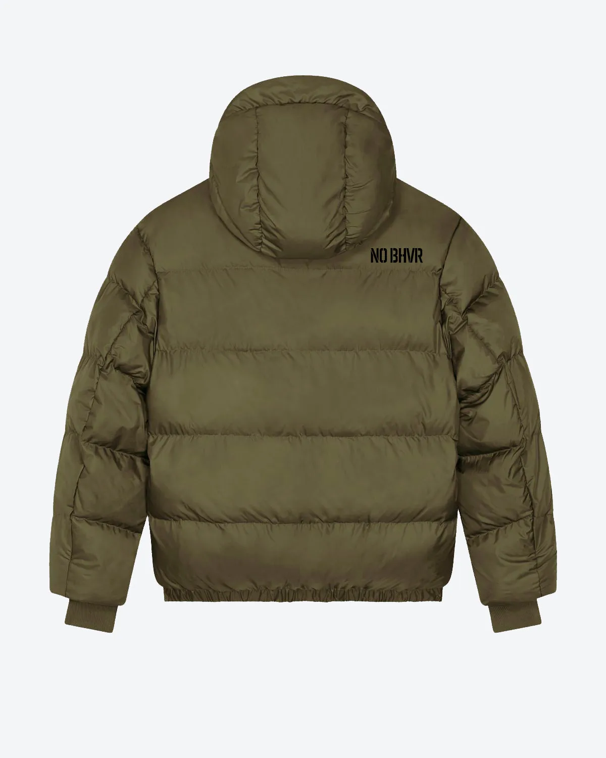 NO BHVR Varsity Oversized Puffer Jacket (Khaki)