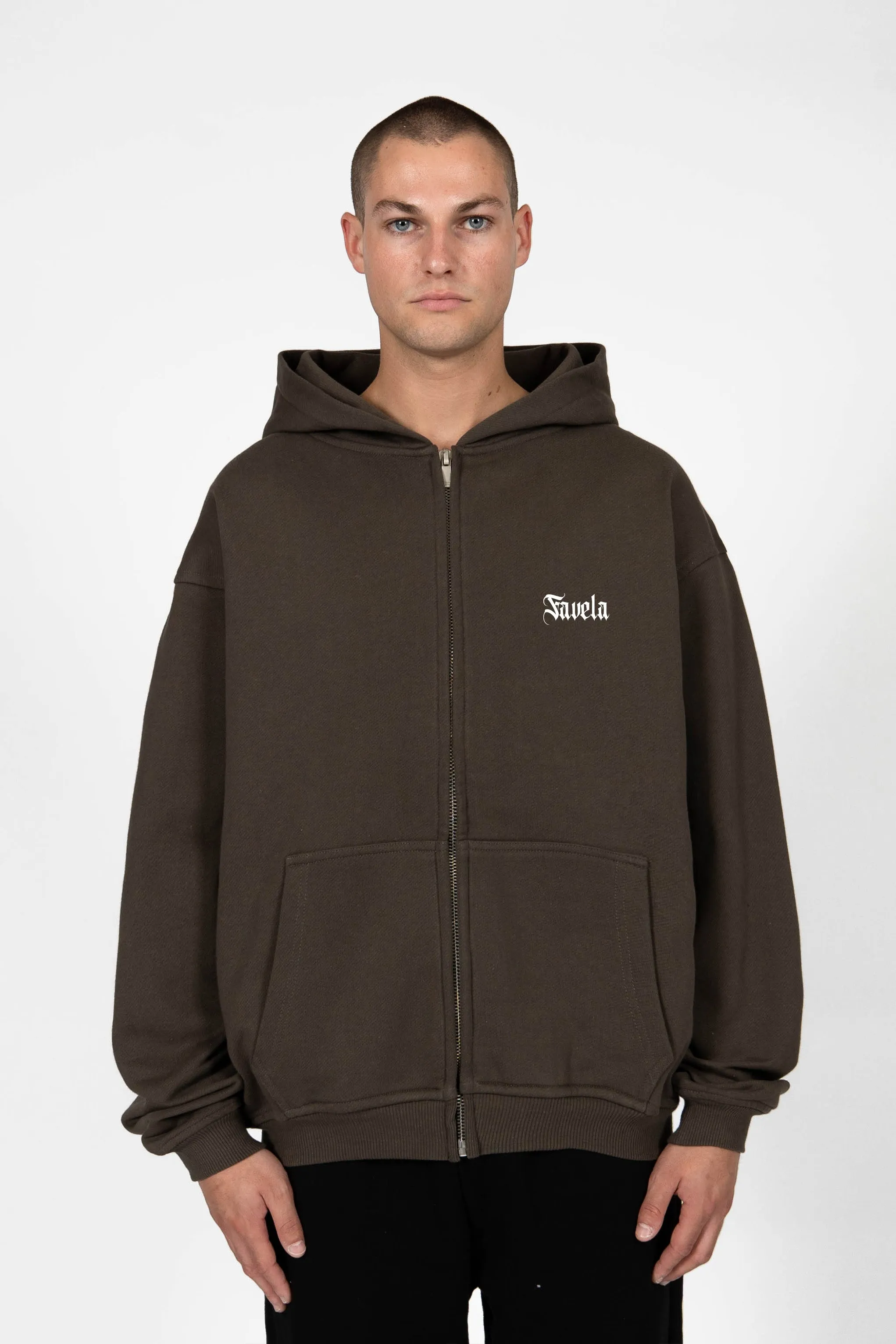 OUTLINE DARK OLIVE FRONTZIP