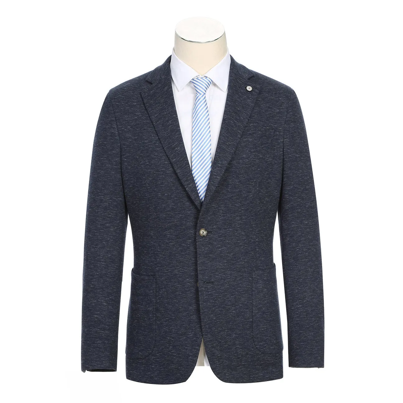 Pellagio Navy Slim Fit Half Canvas Sports Coat PF22-11