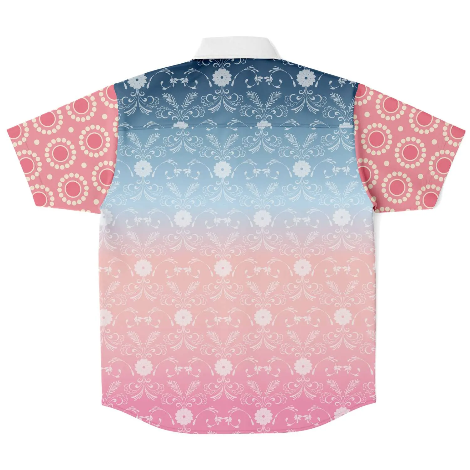 Pink Glacier Short Sleeve Button Down Shirt