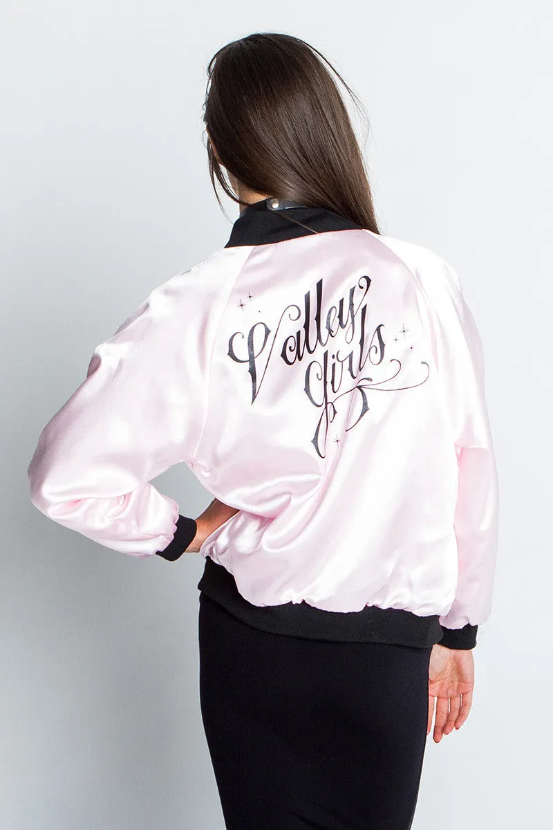 "Valley Girls" Pink Satin Jacket