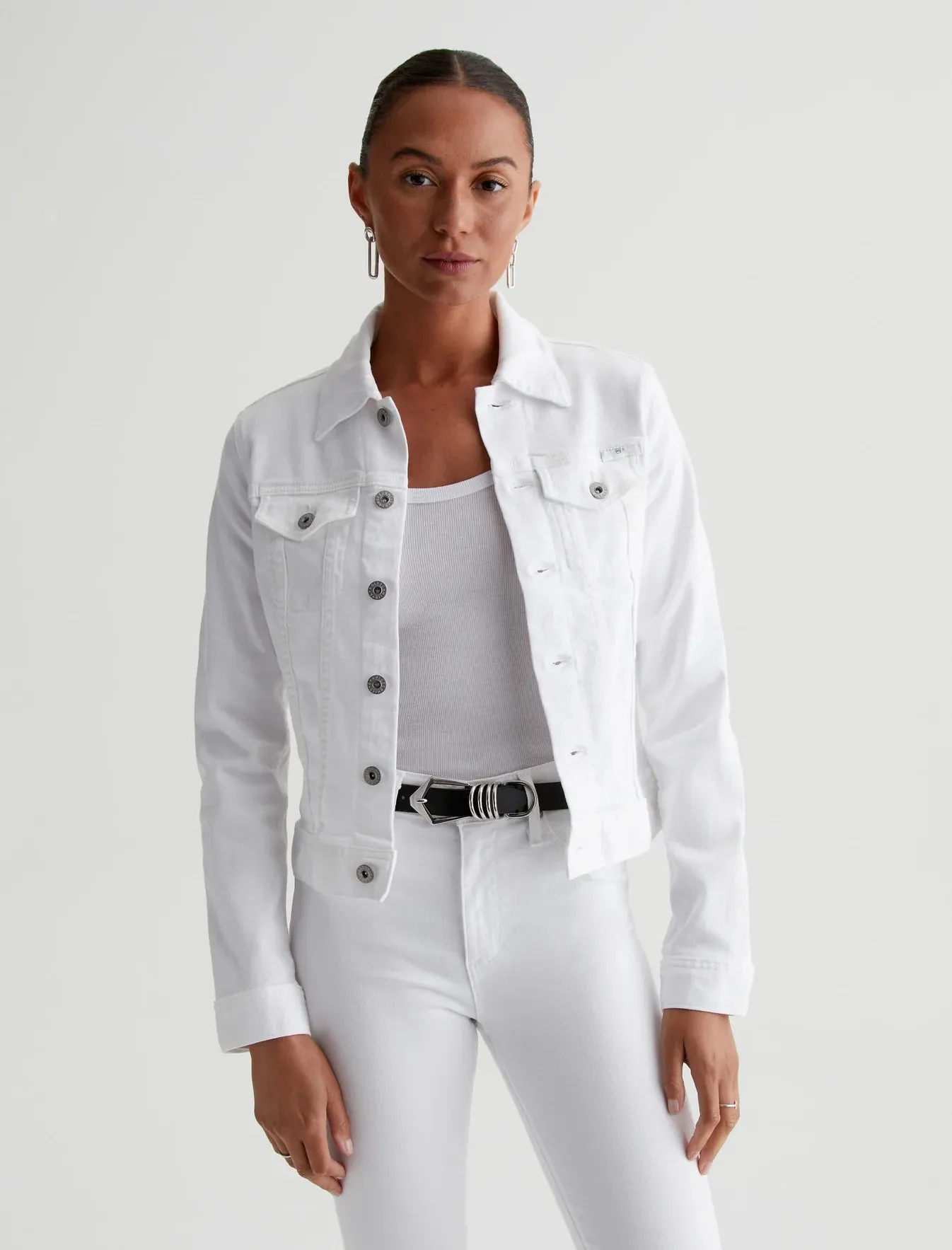 ROBYN DENIM JACKET (TRUE WHITE) - A.G. DENIM