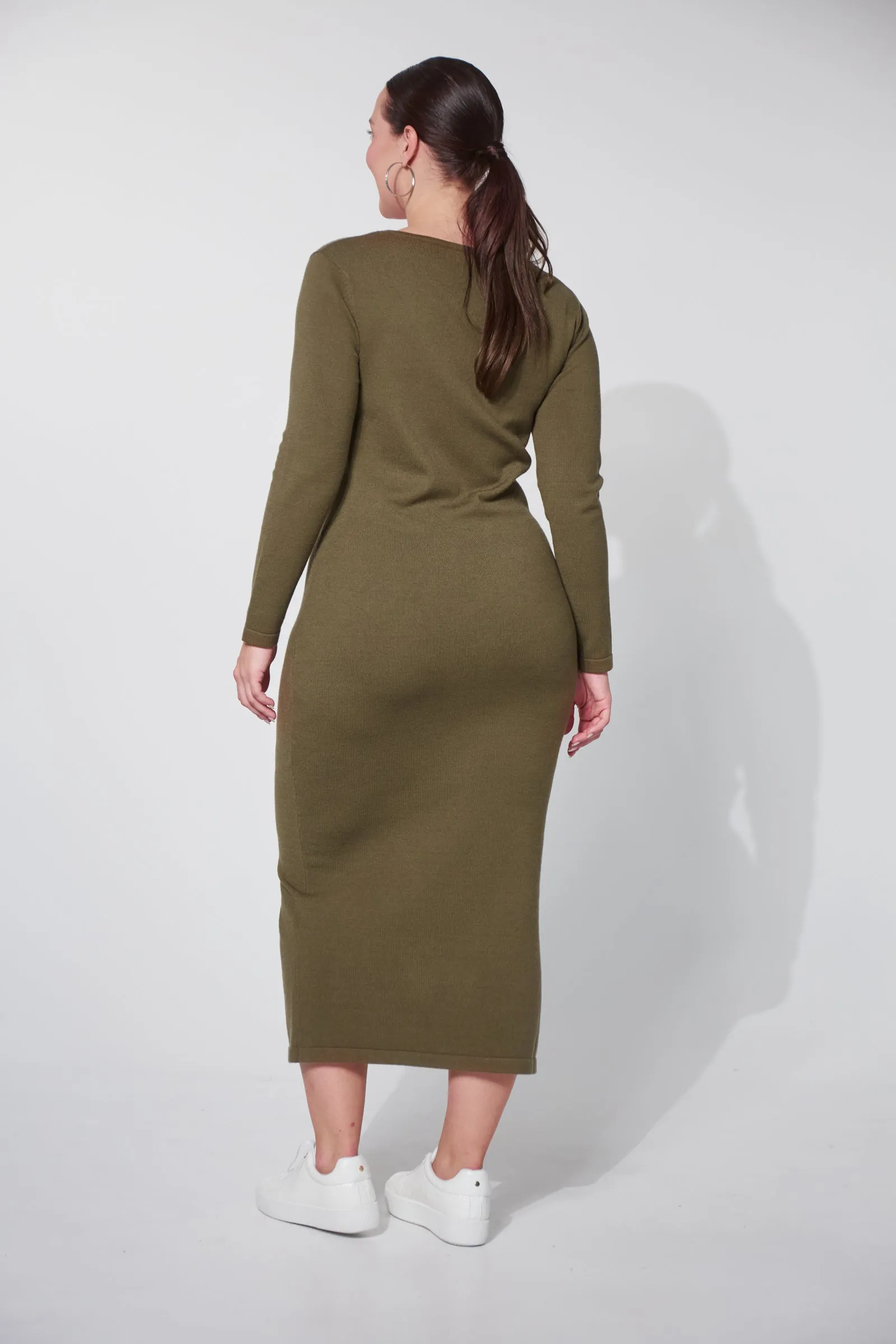 SALE - Nikolai Knit Dress - Fern Green