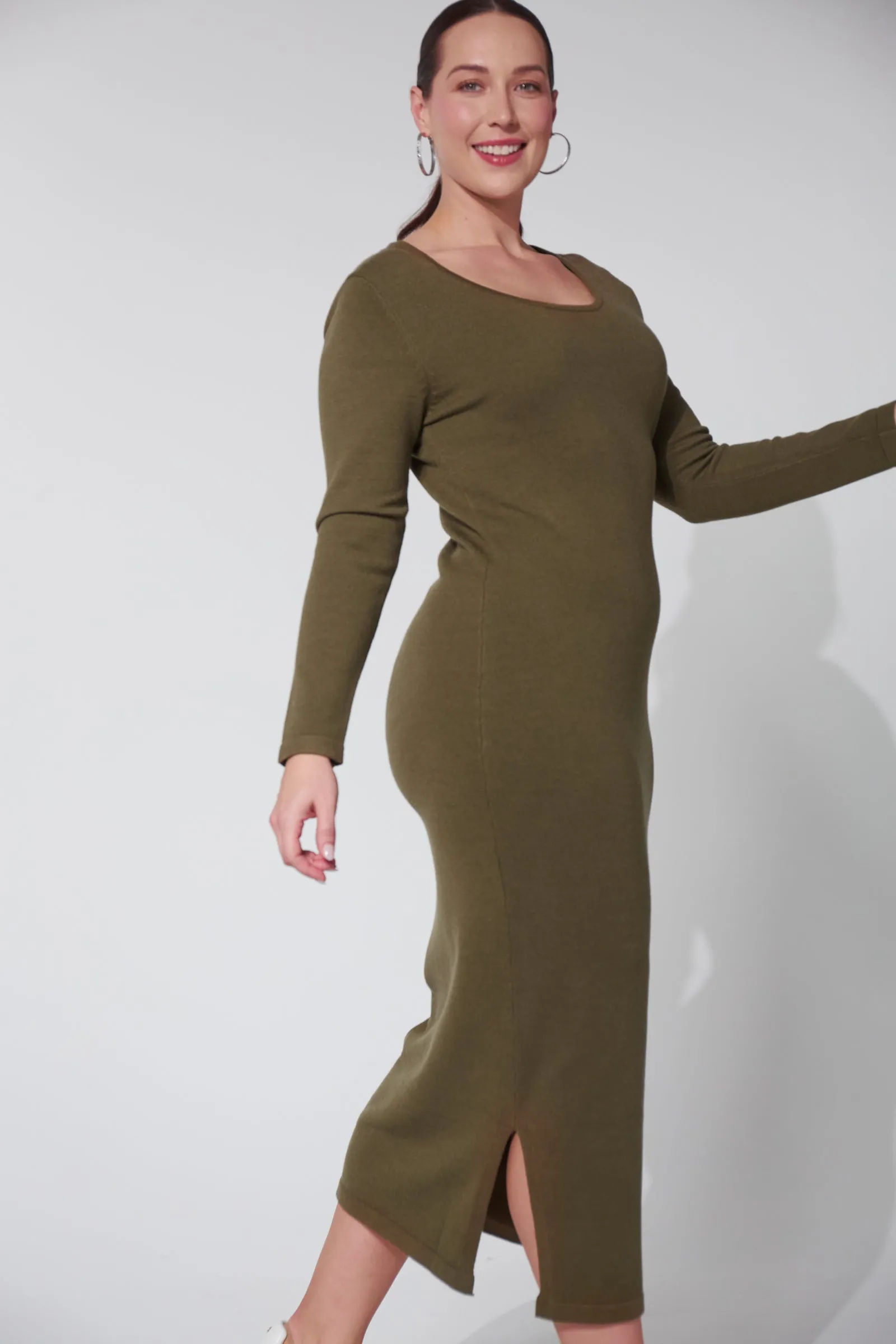 SALE - Nikolai Knit Dress - Fern Green