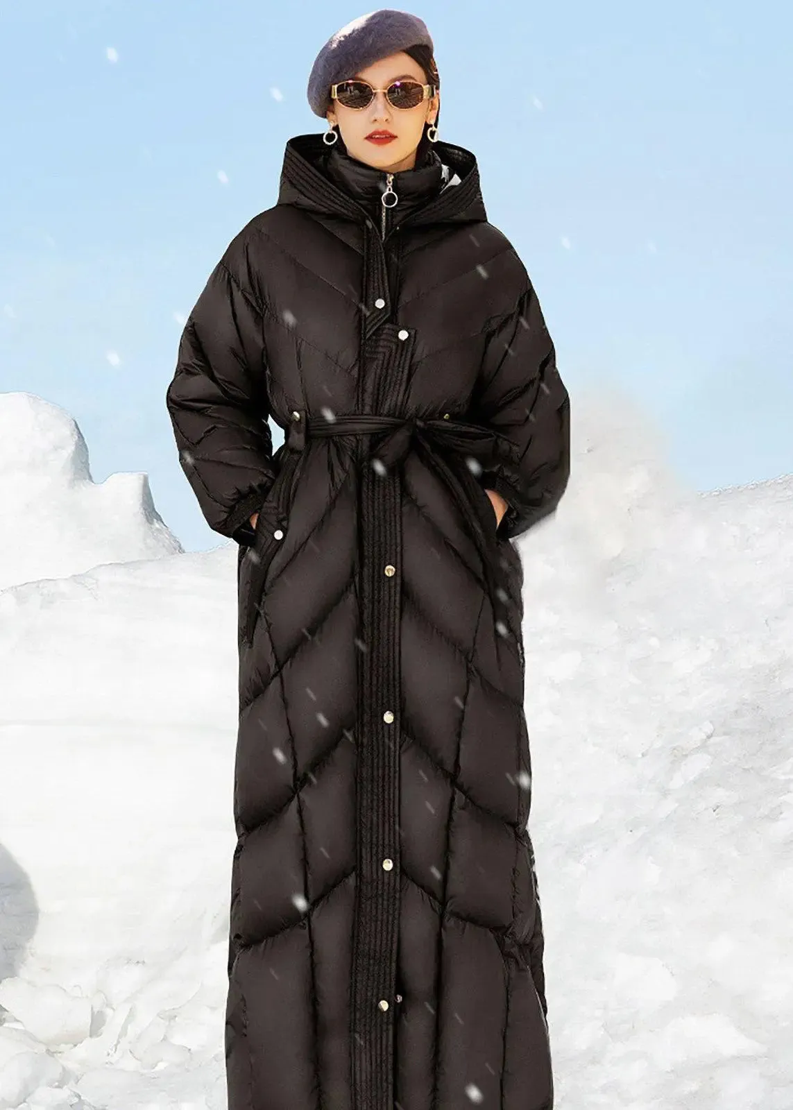 Shirley Hooded Maxi Thick Down Puffer Coat