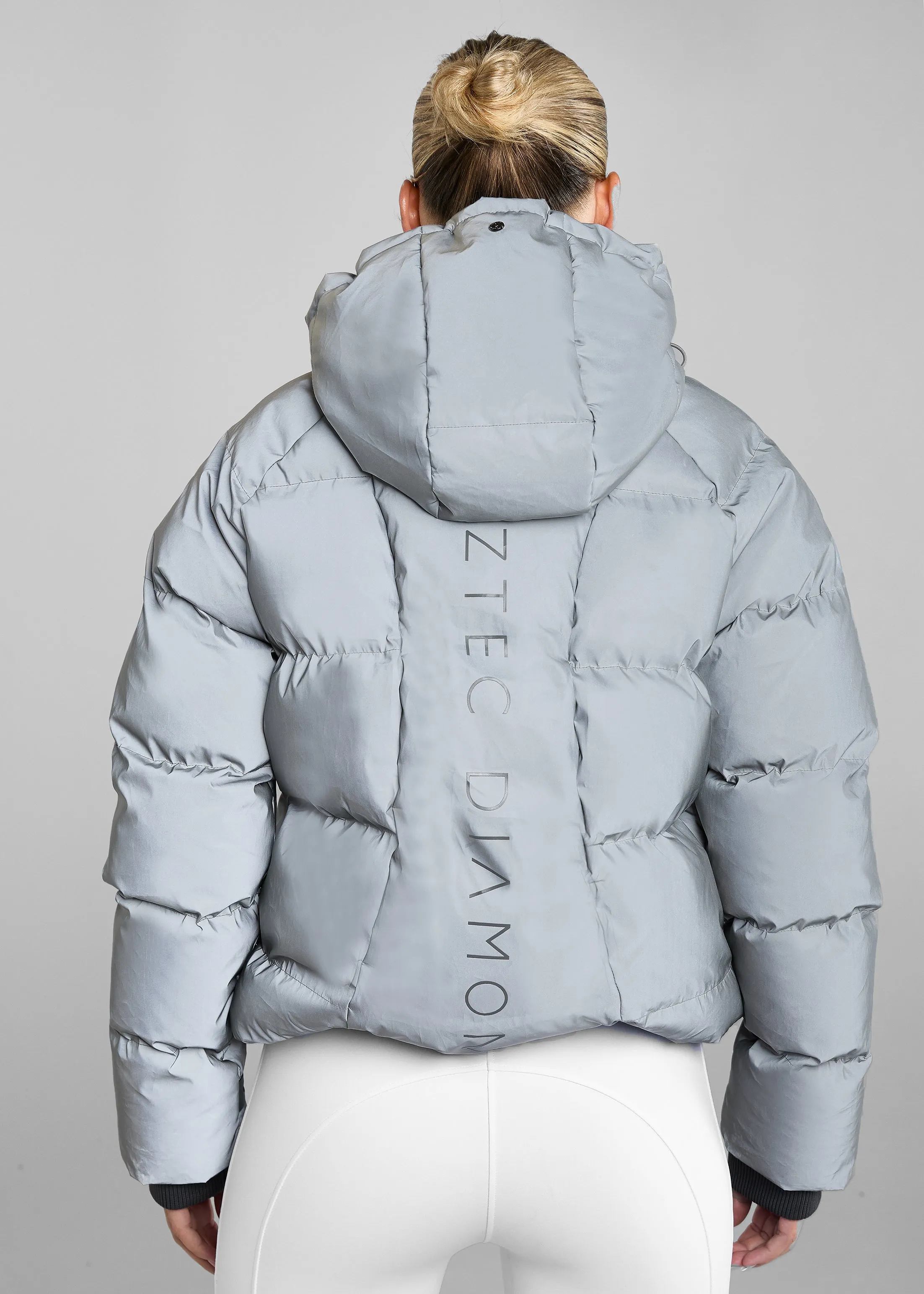 Silver Reflective Puffer Coat