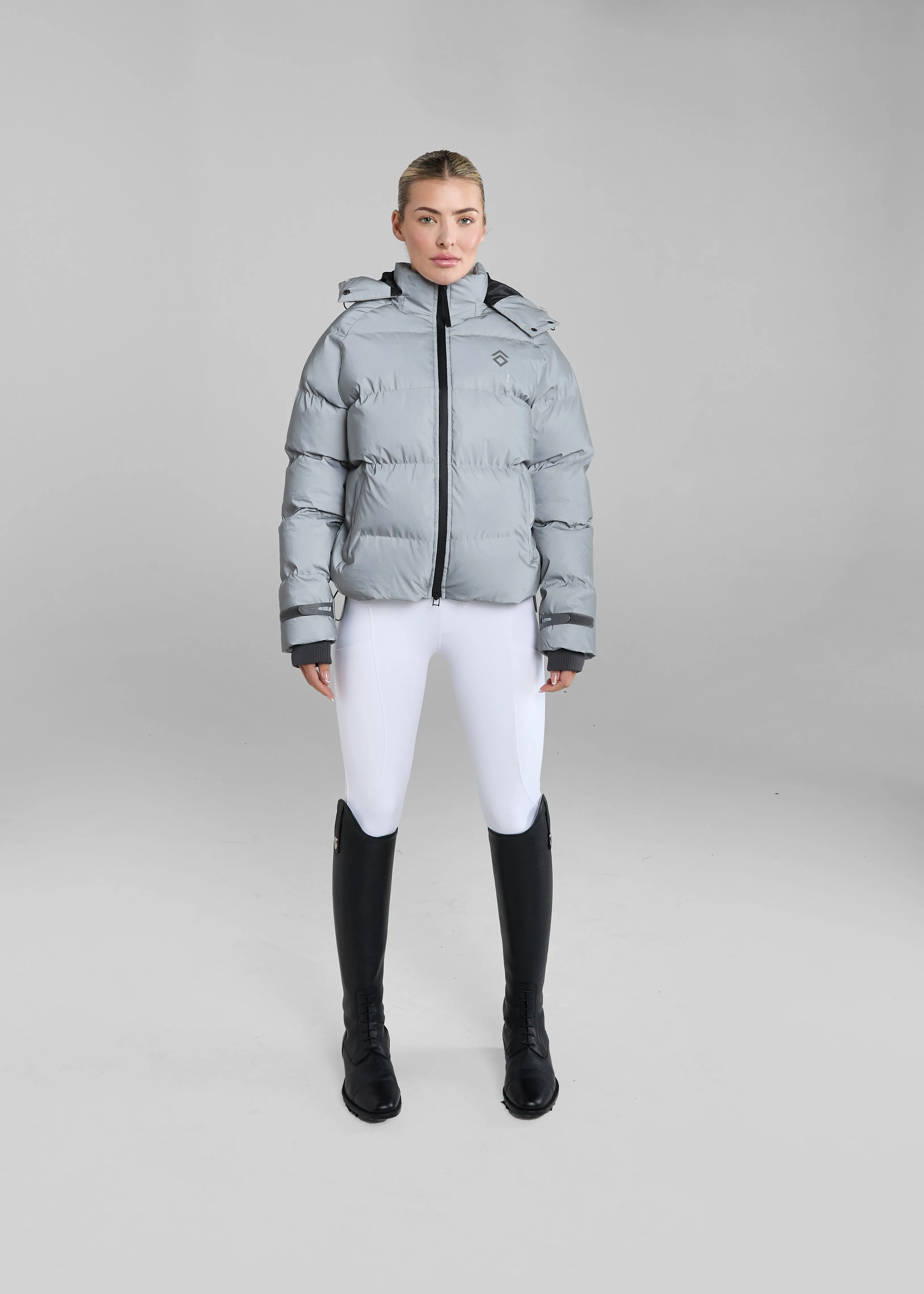 Silver Reflective Puffer Coat