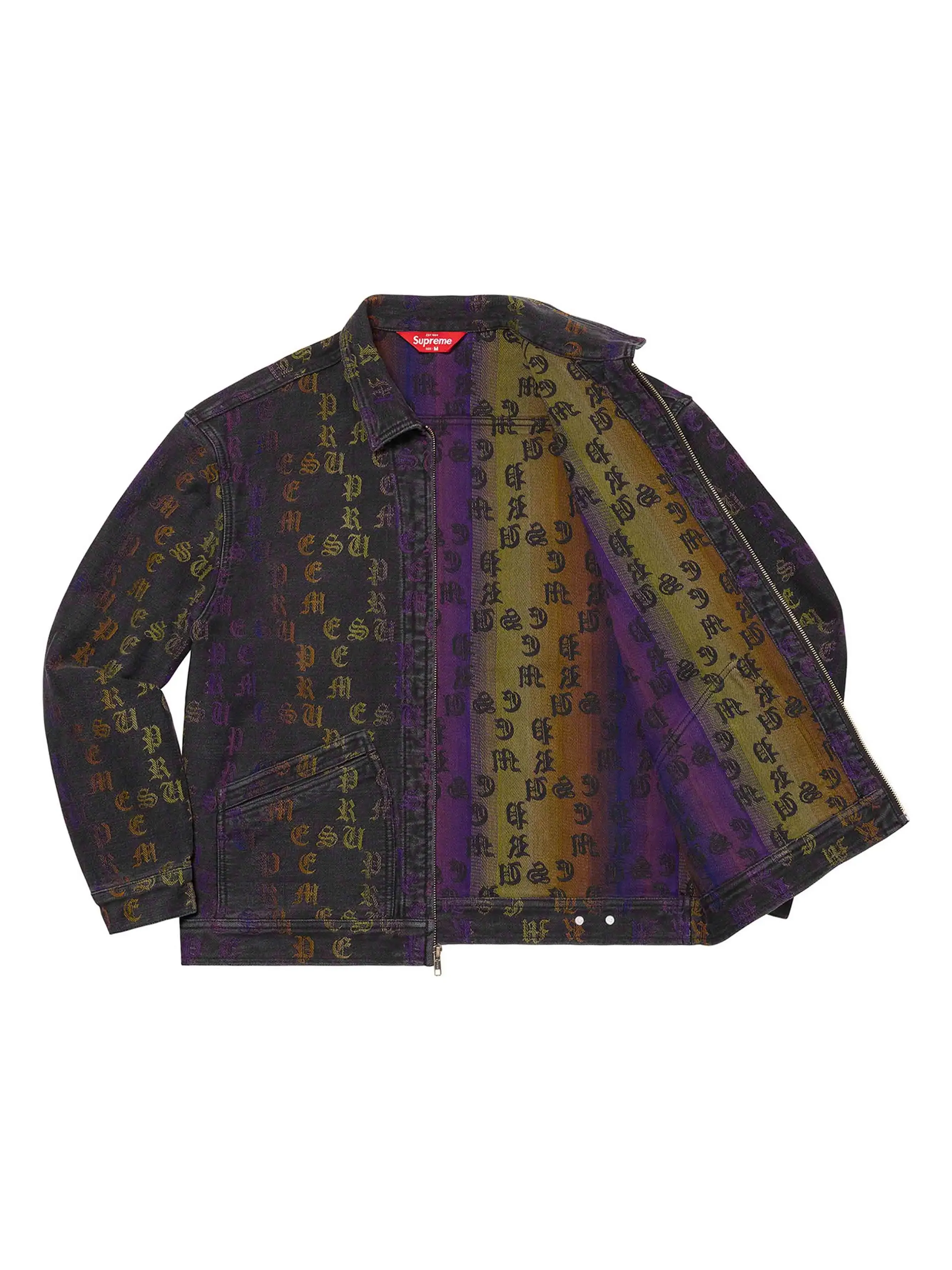 Supreme Gradient Jacquard Denim Work Jacket Black (SS22)