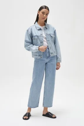 Womens Super Light Blue Denim Jacket